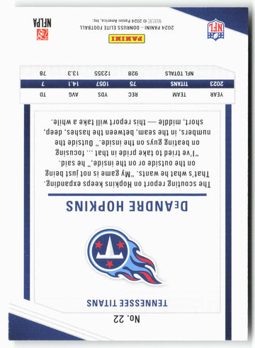 
2024 Donruss Elite #22 DeAndre Hopkins