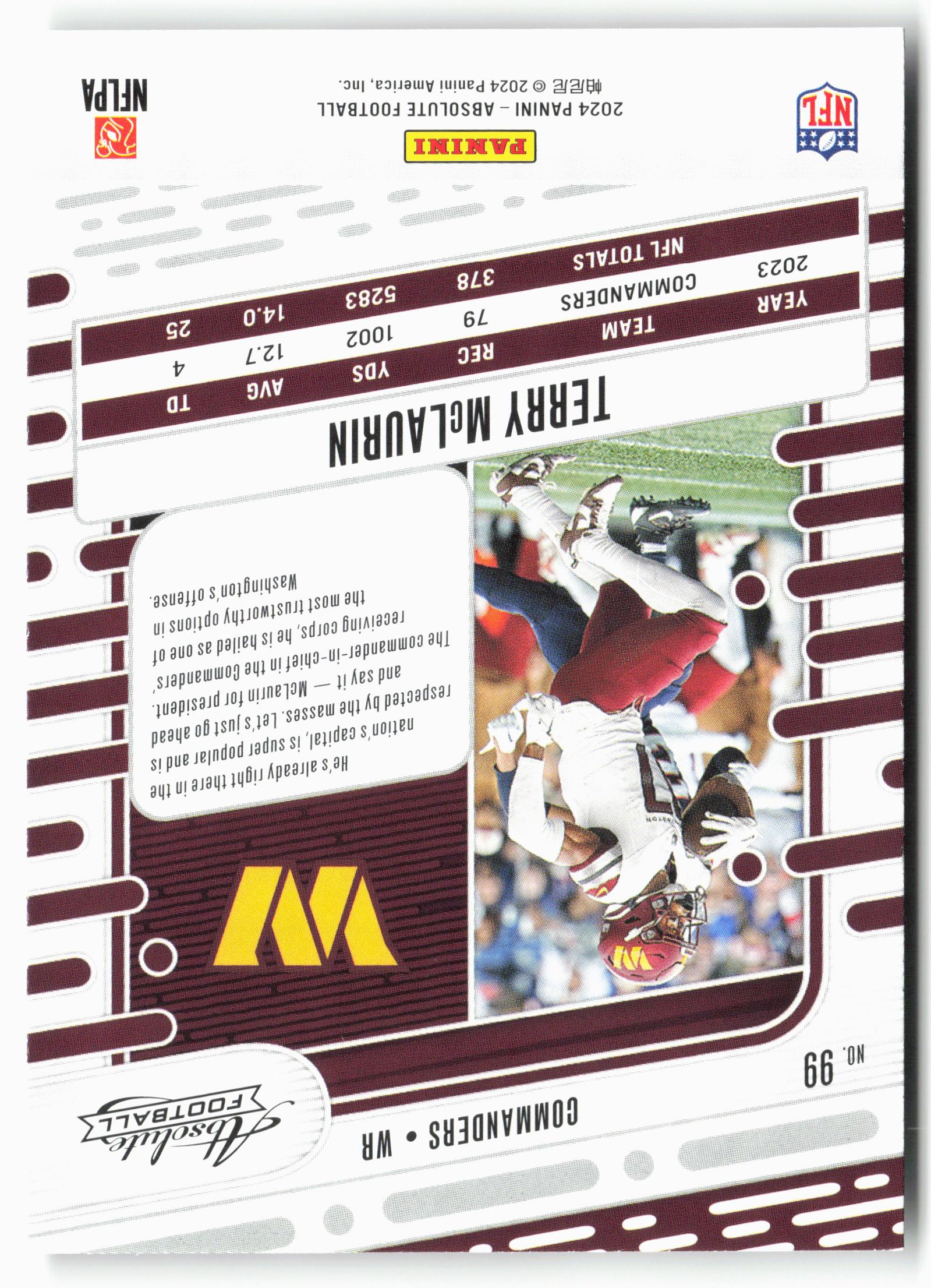 2024 Panini Absolute #99 Terry McLaurin