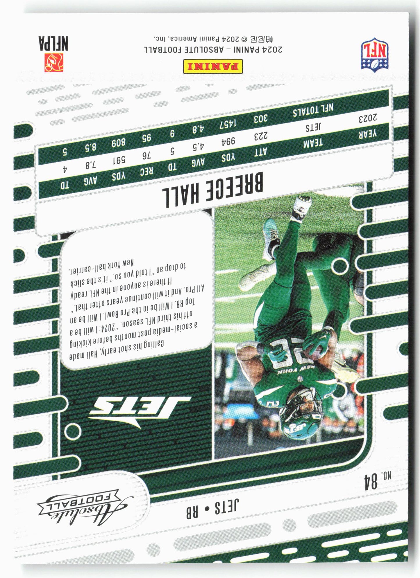 2024 Panini Absolute #84 Breece Hall Retail