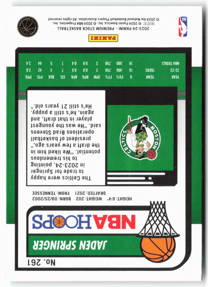 2023-24 Panini Premium Stock #261 Jaden Springer