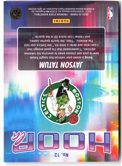 2023-24 Panini Premium Stock #12 Jayson Tatum Hoopla