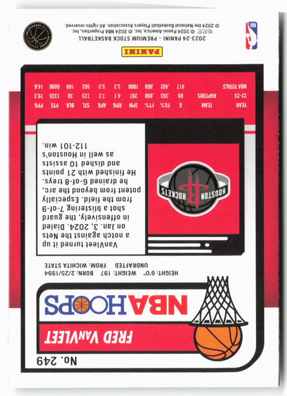 2023-24 Panini Premium Stock #249 Fred VanVleet