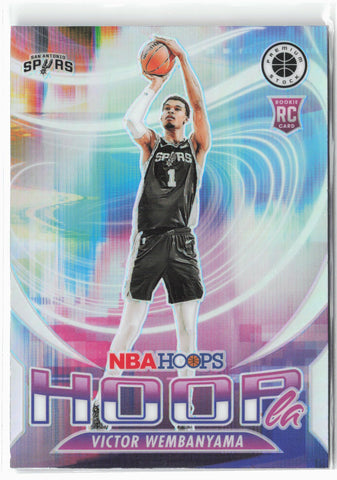 2023-24 Panini Premium Stock #5 Victor Wembanyama Hoopla Silver Prizm