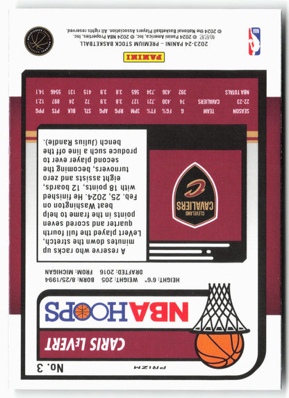 2023-24 Panini Premium Stock #3 Caris LeVert Ice Prizm