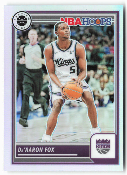 2023-24 Panini Premium Stock #199 De'Aaron Fox Silver Prizm