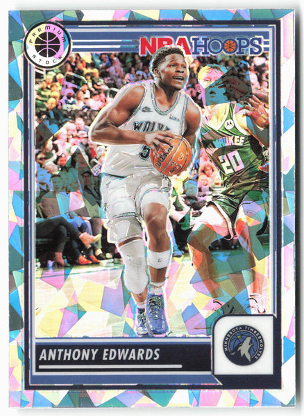 2023-24 Panini Premium Stock #87 Anthony Edwards Ice Prizm