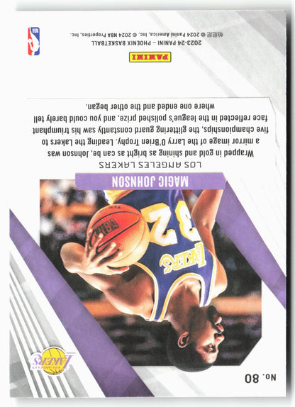 2023-24 Panini Phoenix #80 Magic Johnson Phoenix Teal Lazer