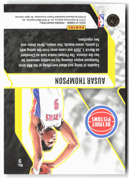 2023-24 Panini Phoenix #9 Ausar Thompson Fade To Black