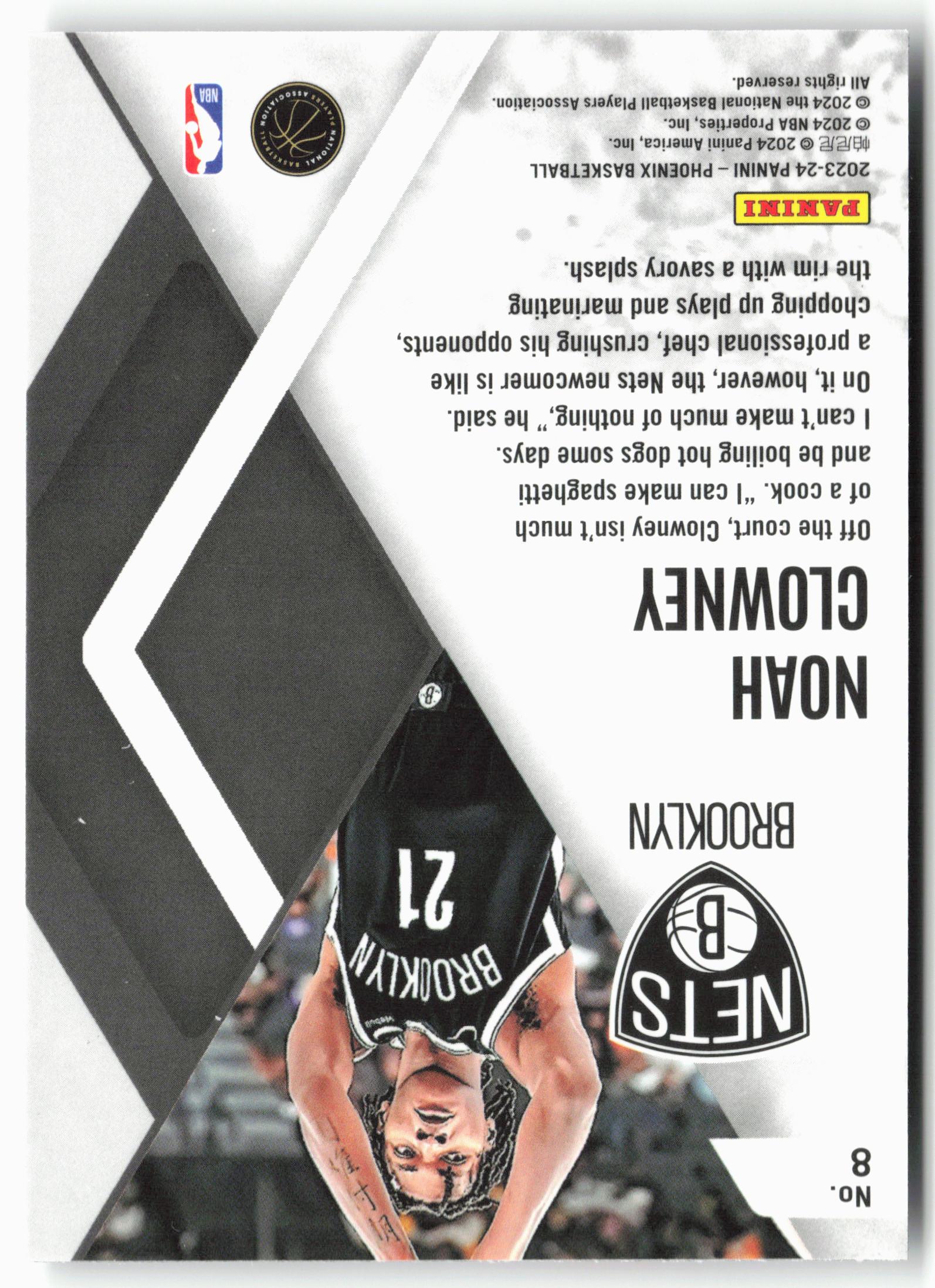 2023-24 Panini Phoenix #8 Noah Clowney Instant Phenom