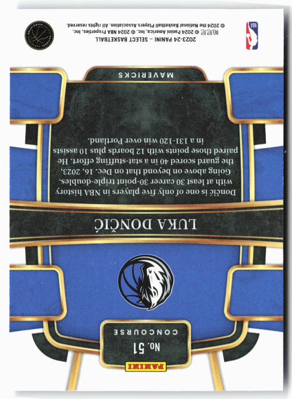 2023-24 Panini Select #51 Luka Doncic Blue (Retail Base)