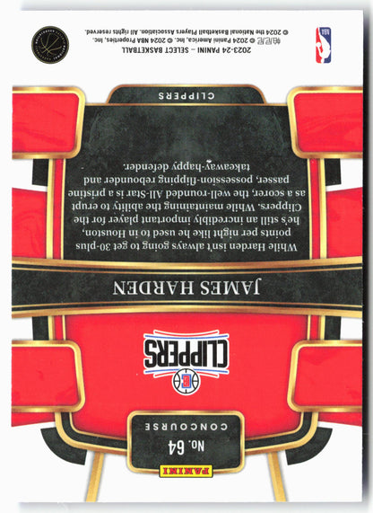 2023-24 Panini Select #64 James Harden Blue (Retail Base)