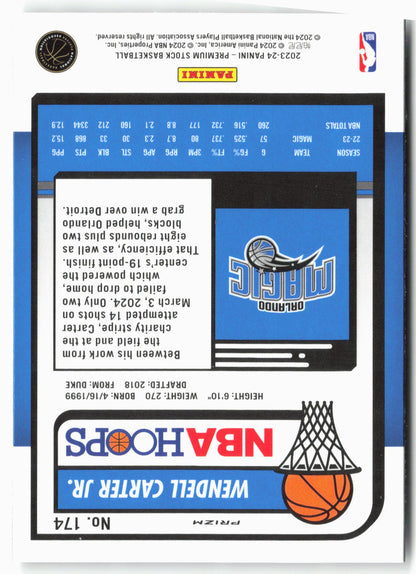2023-24 Panini Premium Stock #174 Wendell Carter Jr. Seismic Prizm