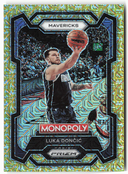 2023-24 Panini Prizm Monopoly #22 Luka Doncic Gold Millionaire Shimmer #/500