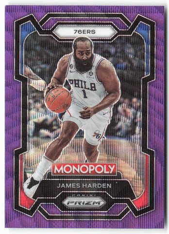 2023-24 Panini Prizm Monopoly #67 James Harden Purple