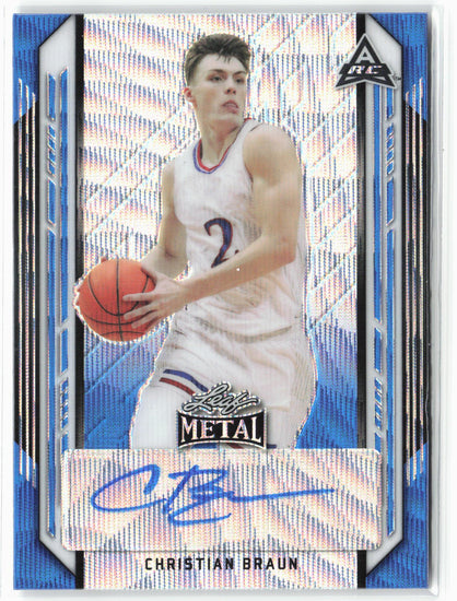 2021-22 Leaf Metal #BA-CB3 Christian Braun Blue Wave