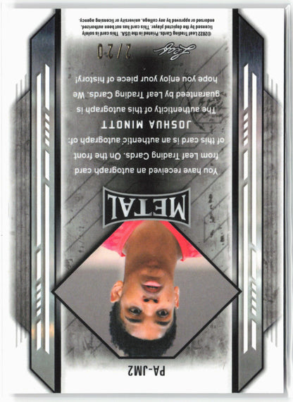 2021-22 Leaf Metal #BA-JM2 Joshua Minott Pink Wave #/20