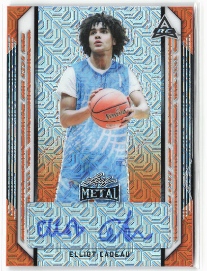 2021-22 Leaf Metal #BA-EC1 Elliot Cadeau Orange Mojo