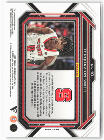 
2023 Panini Prizm Draft Picks #10 Terquavion Smith Choice Red #/88