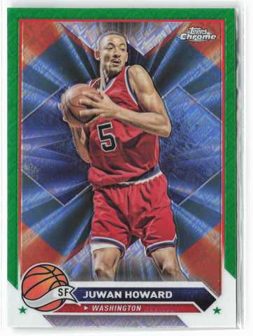 2023-24 Topps Chrome #101 Juwan Howard Green Logo Refractors