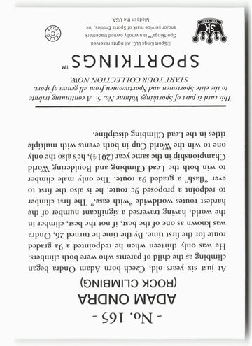 
2024 Sportkings Volume 5 #165 Adam Ondra