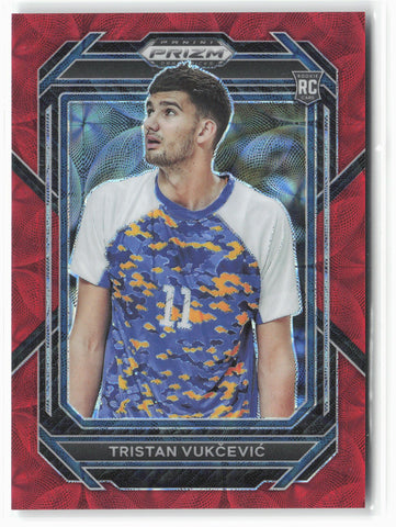 2023 Panini Prizm Draft Picks #38 Tristan Vukcevic Choice Red #/88