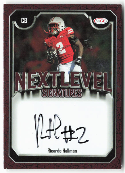 2025 SAGE HIT Low Series #NLS-RH2 Ricardo Hallman Next Level Signatures Red