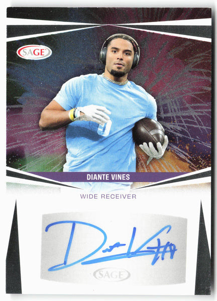 2025 SAGE HIT Low Series #A-DV Diante Vines Autographs Silver