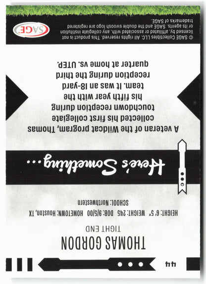 2025 SAGE HIT Low Series #44 Thomas Gordon