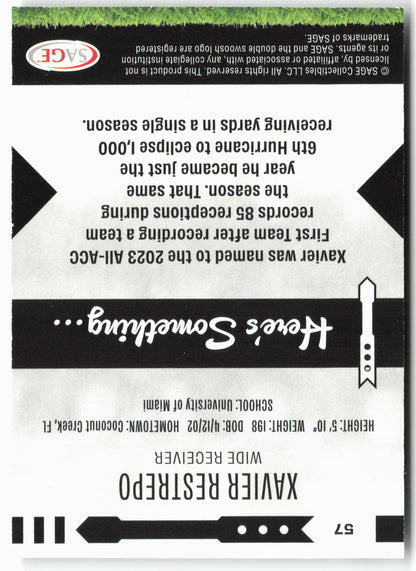 2025 SAGE HIT Low Series #57 Xavier Restrepo