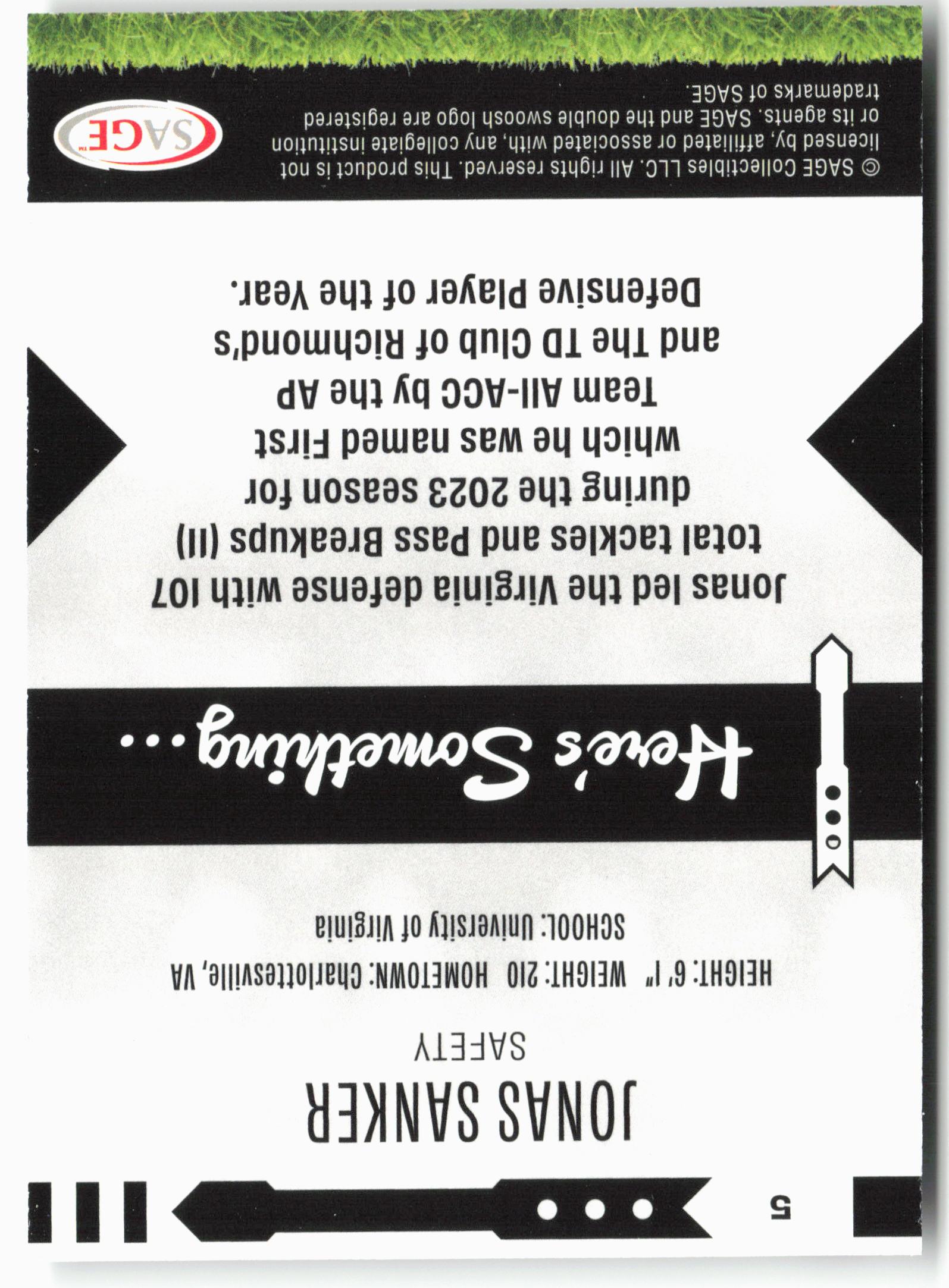 2025 SAGE HIT Low Series #5 Jonas Sanker Gold