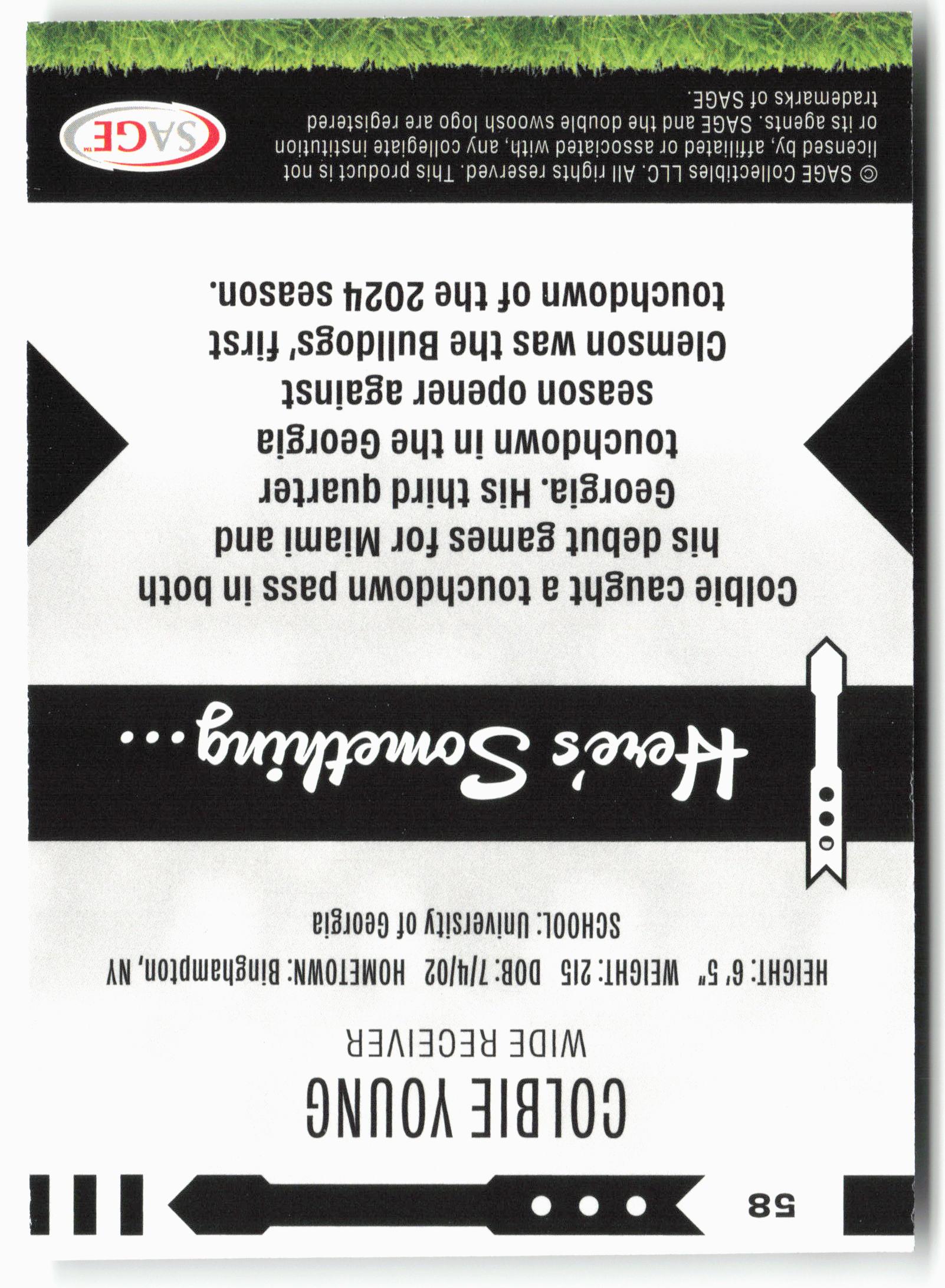 2025 SAGE HIT Low Series #58 Colbie Young Gold