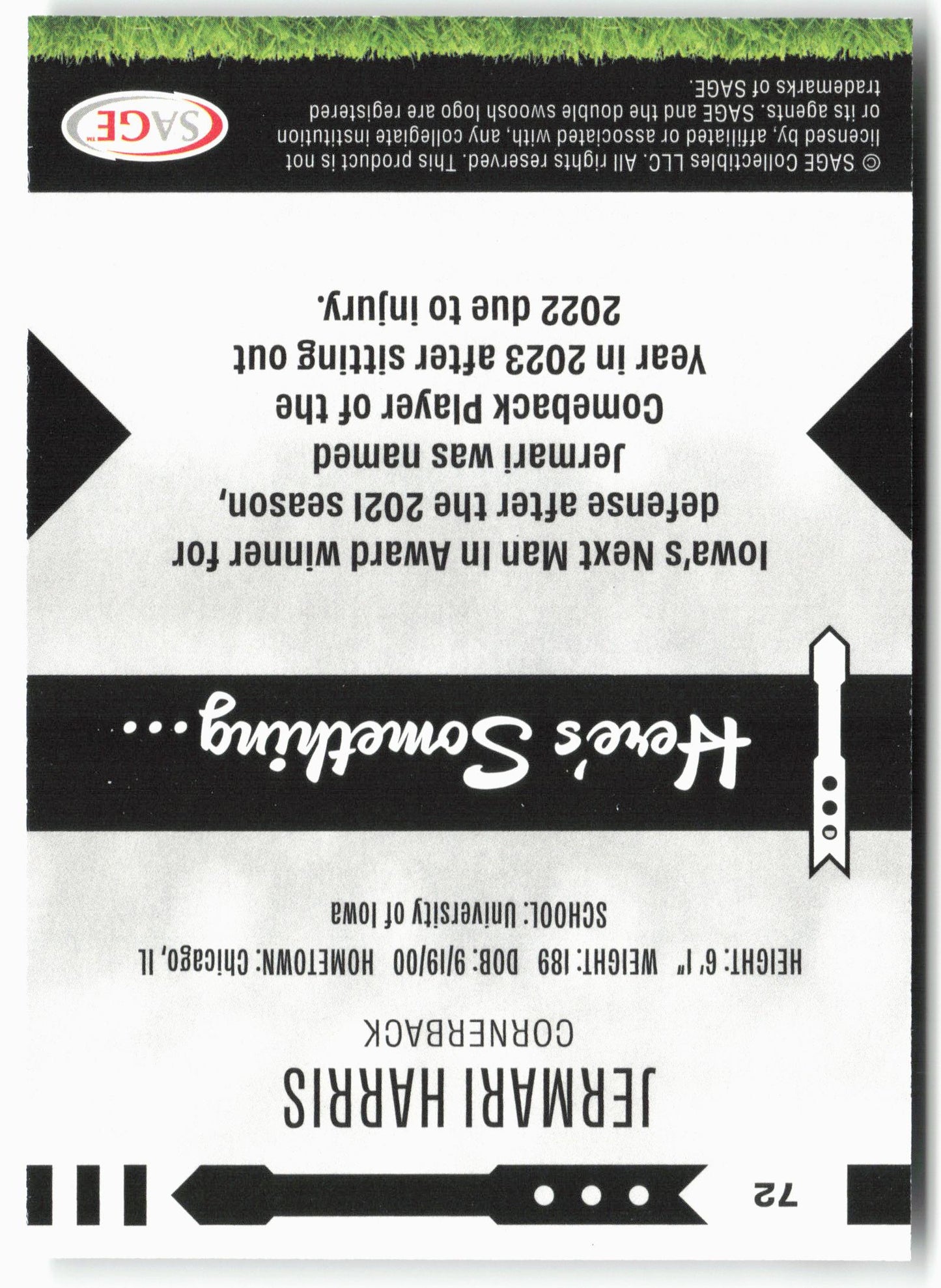 2025 SAGE HIT Low Series #72 Jermari Harris