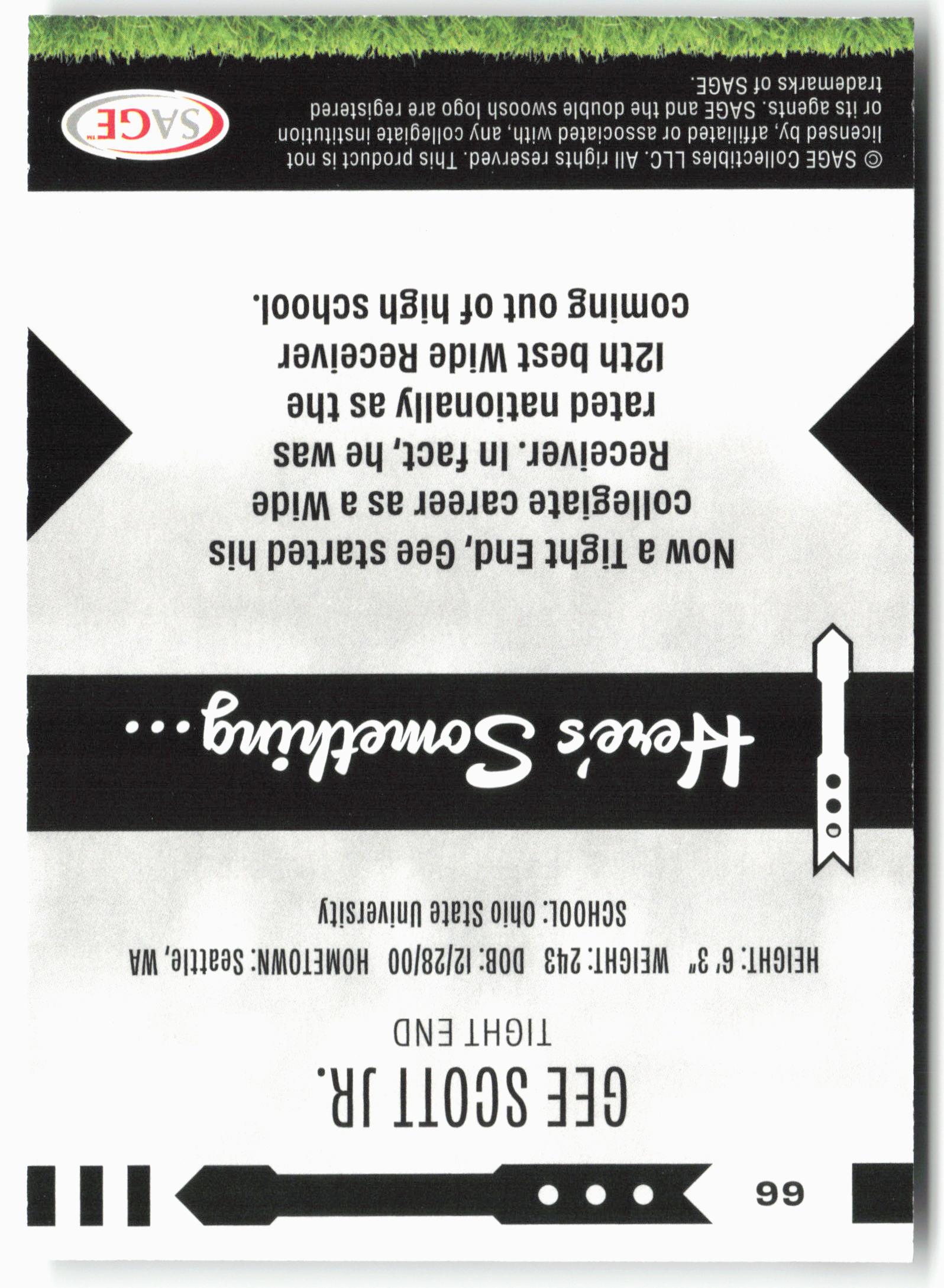 2025 SAGE HIT Low Series #66 Gee Scott Jr.