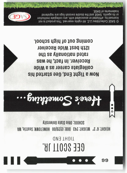 2025 SAGE HIT Low Series #66 Gee Scott Jr.