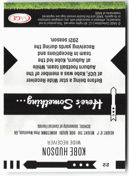 2025 SAGE HIT Low Series #22 Kobe Hudson Gold