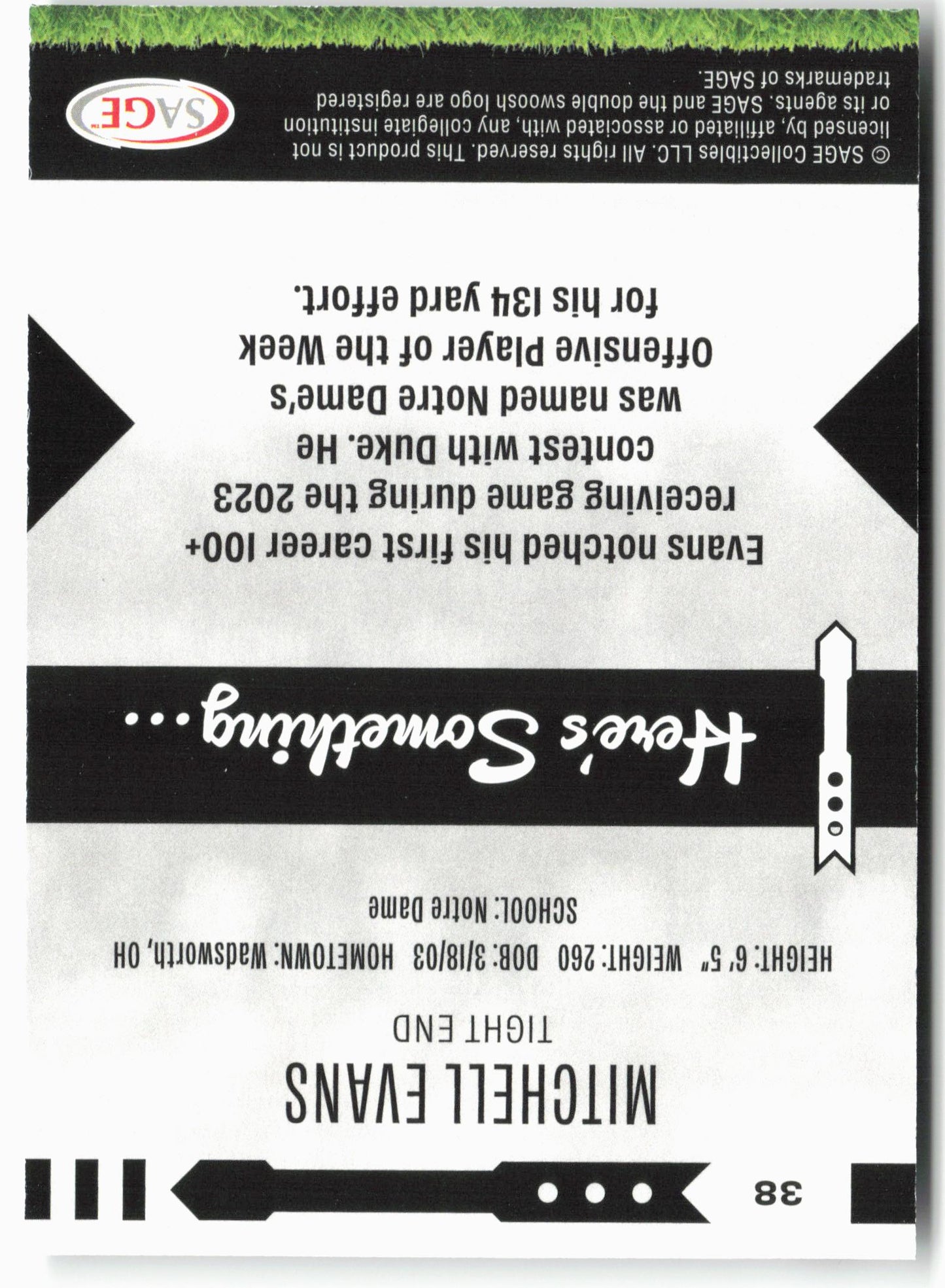 2025 SAGE HIT Low Series #38 Mitchell Evans