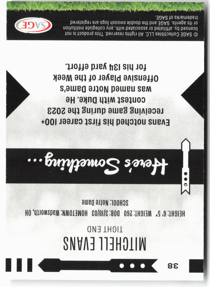 2025 SAGE HIT Low Series #38 Mitchell Evans