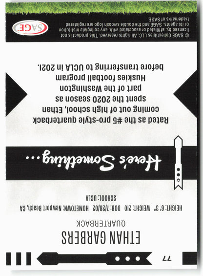 2025 SAGE HIT Low Series #77 Ethan Garbers Gold