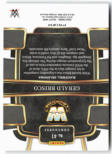 
2024 Panini Select WWE #41 Gerald Brisco Red and Blue Prizms