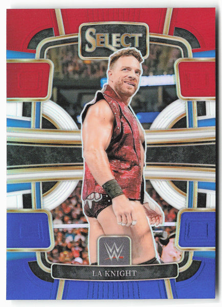 2024 Panini Select WWE #74 LA Knight Red and Blue Prizms