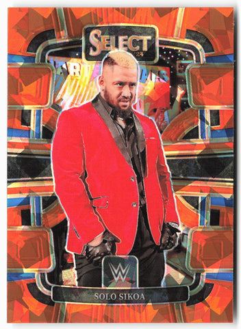 2024 Panini Select WWE #26 Solo Sikoa Orange Ice Prizms