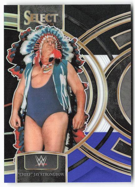 2024 Panini Select WWE #155 "Chief" Jay Strongbow Black and Blue Prizms