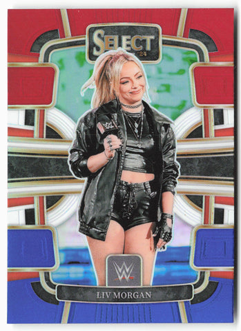 2024 Panini Select WWE #100 Liv Morgan Red and Blue Prizms