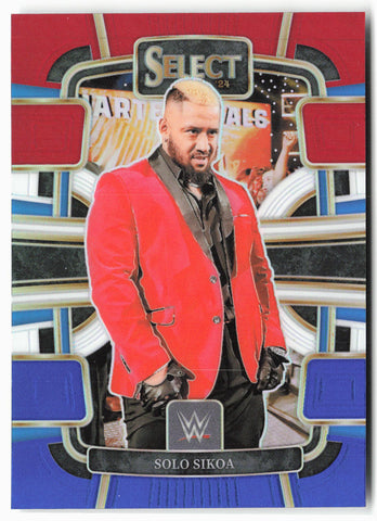 2024 Panini Select WWE #26 Solo Sikoa Red and Blue Prizms