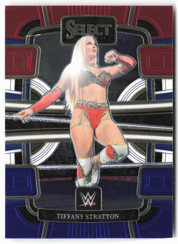 2024 Panini Select WWE #36 Tiffany Stratton Red and Blue