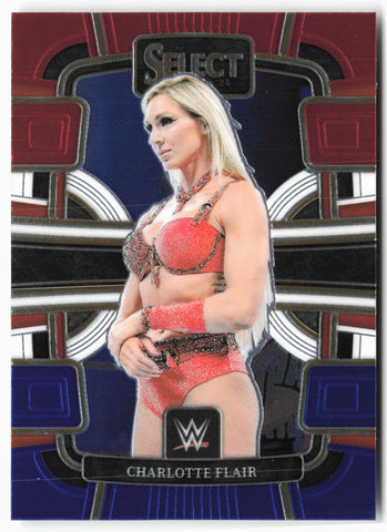 2024 Panini Select WWE #66 Charlotte Flair Red and Blue