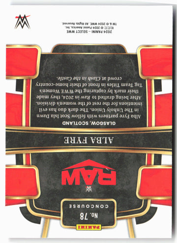 
2024 Panini Select WWE #78 Alba Fyre Red and Blue