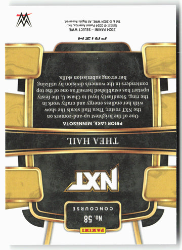 
2024 Panini Select WWE #58 Thea Hail Silver Prizms