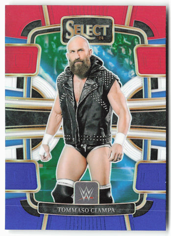 2024 Panini Select WWE #46 Tommaso Ciampa Red and Blue Prizms