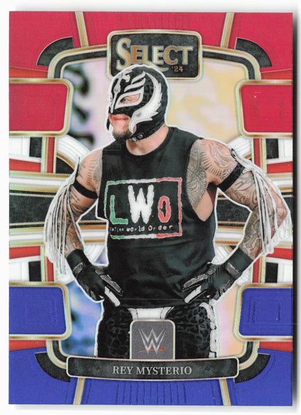 2024 Panini Select WWE #22 Rey Mysterio Red and Blue Prizms